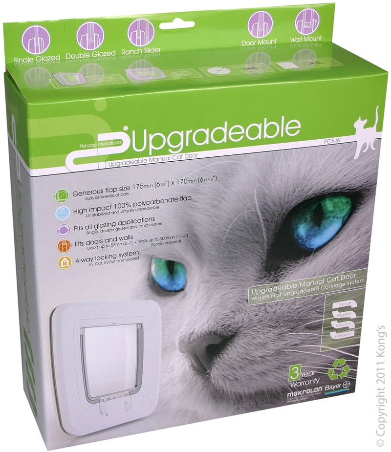 Pet Corp Cat Door Upgradeable Manual White PC5