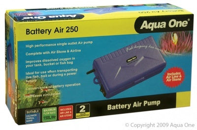 Aqua One 250 Air Pump Portable Battery Operated