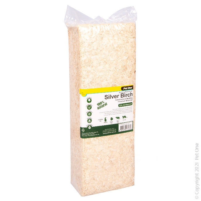 Pet One Silver Birch Bedding 1kg/15.5L