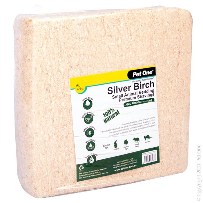 Pet One Silver Birch Bedding 4kg/62L