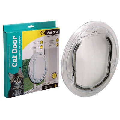 Pet One Cat Door Poly Single Glaze Glass Fit