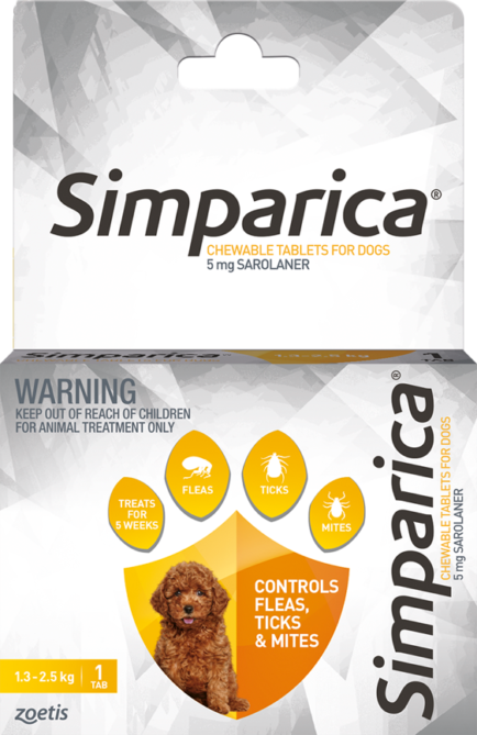 Simparica Chewable 1.3-2.5KG Single