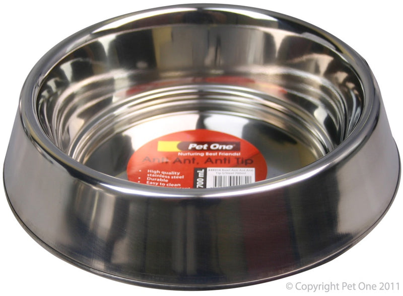 Pet One Bowl Anti Ant Stainless Steel 700ml