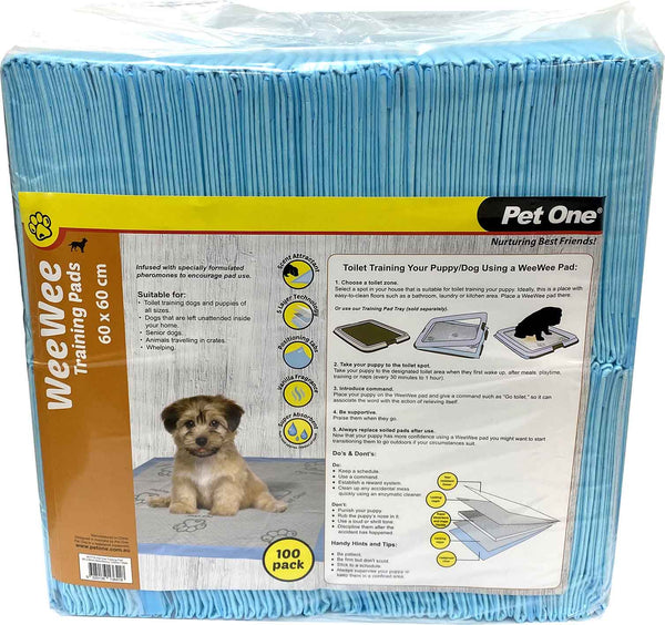 Pet One Wee Wee Training Pads 100 Pack