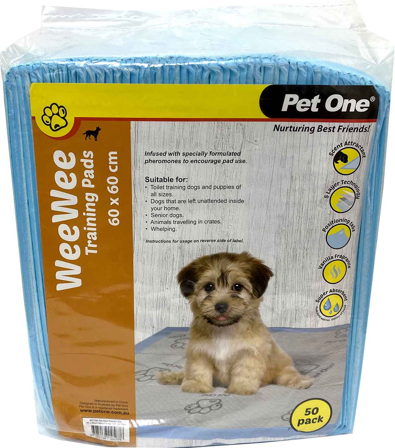 Pet One Wee Wee Training Pads 50 Pack