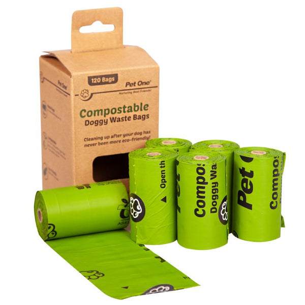 Pet One Compostable Doggy Waste Bags 6 Rolls