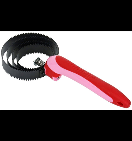 Blue Tang Soft Grip Spring Curry Comb - Red