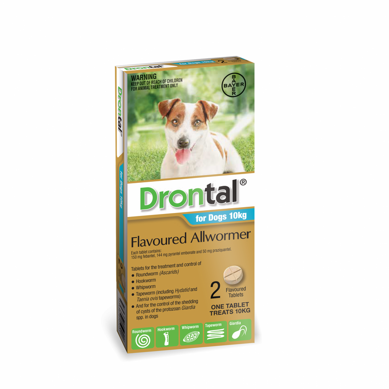 Drontal Dog Tablet 10KG 2 Pack
