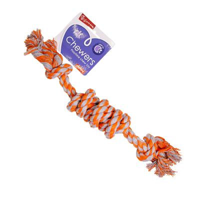 Yours Droolly Chewers Rope Knot Orange Small