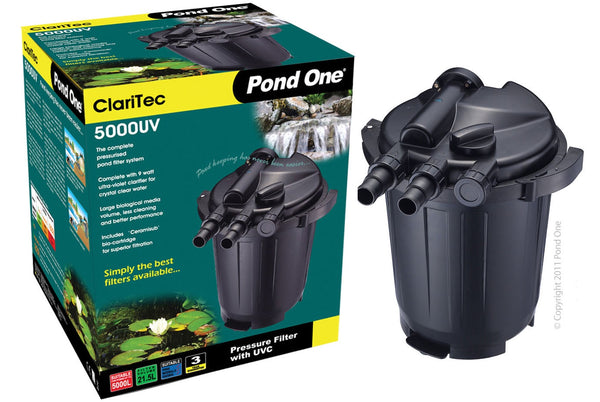 Pond One ClariTec 5000 Pressurised Filter 9W UVC