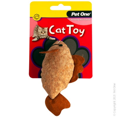 Pet One Plush Cork Fish 12cm