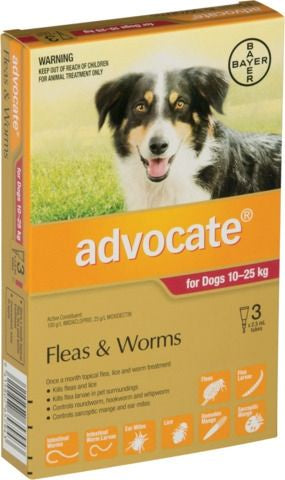 Advocate Dogs Large 10-25KG 3 Pack