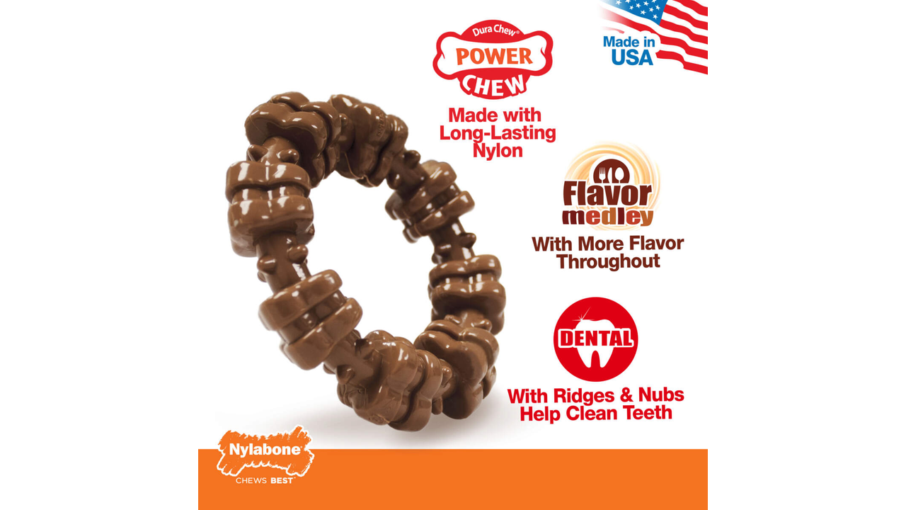 Nylabone Dura Chew Textured Ring Regular