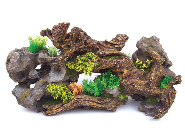 Kazoo Driftwood With Rock & Plants