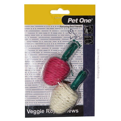 Pet One Veggie Rope Chews Radish 2 Pack