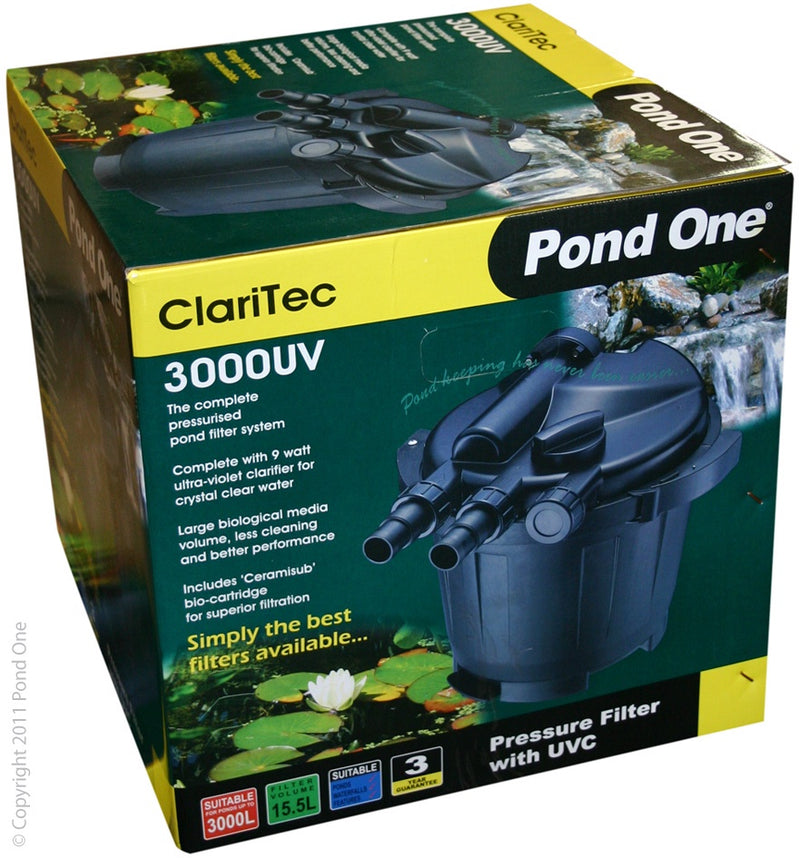 Pond One ClariTec 3000 Pressurised Filter 9W UVC