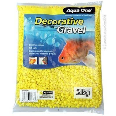 Aqua One Gravel Fluro Yellow 2KG *Discontinued