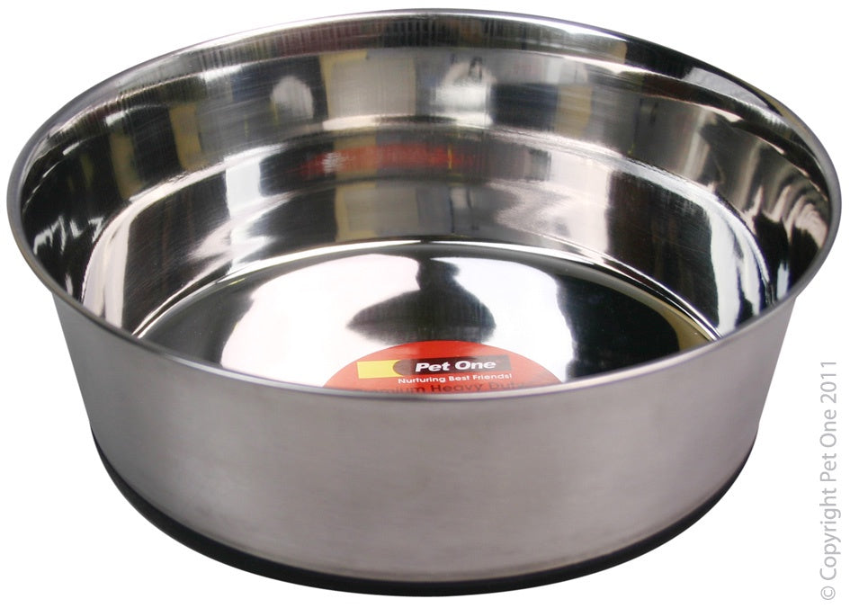 Pet One Premium Heavy Duty Bowl Anti Skid Stainless Steel 1.9L