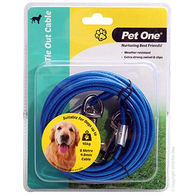 Pet One Tie Out Cable 45KG 6m
