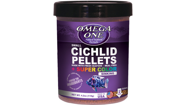 Omega One Super Colour Cichlid Pellets Sinking Small 119G