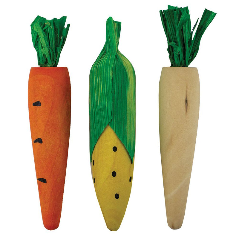 Pip Squeak Wood Carrot & Corn 3 Pack