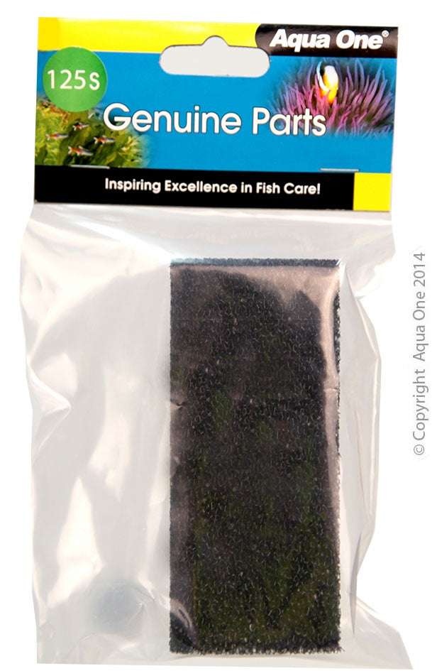 Aqua One Black Filter Sponge Reflex 15 (125S) - Fish Tank Filter Media 