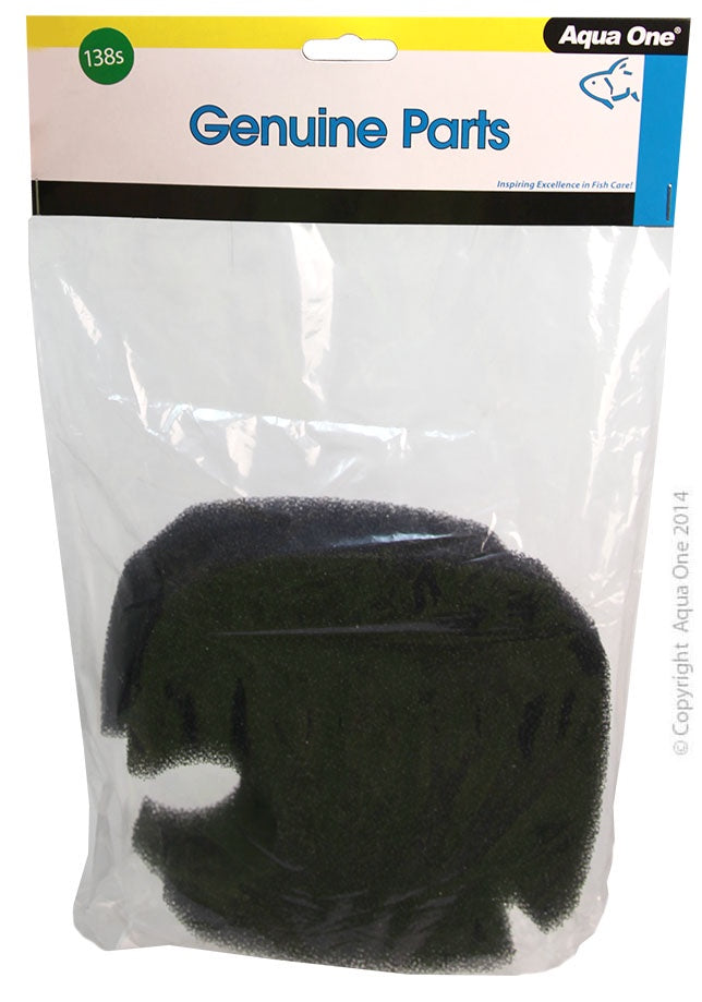 Aqua One Black Sponge Pad Ocellaris 850UVC 2 Pack (138S) - Fish Tank Filter Media 