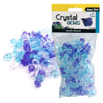 Aqua One Crystal Gems Frosty Blue - Fish Tank Decorations 