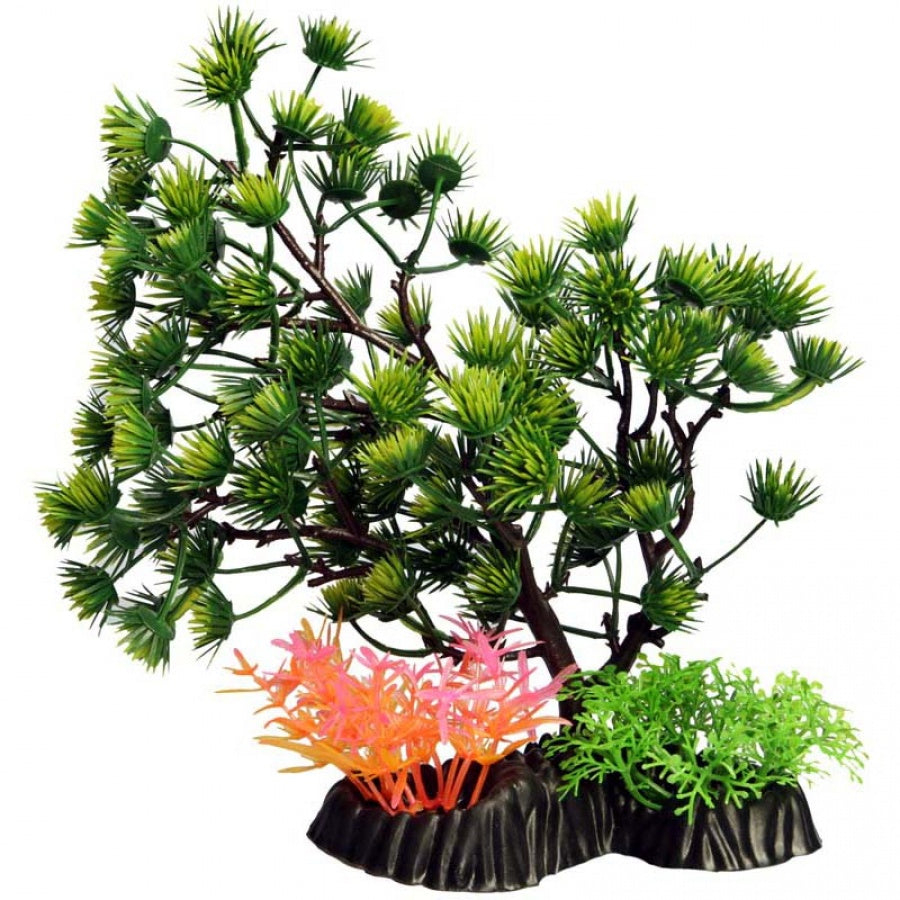 Aqua One Ecoscape Medium Umbrella Pine Green Planter - Fish Tank Decorations 