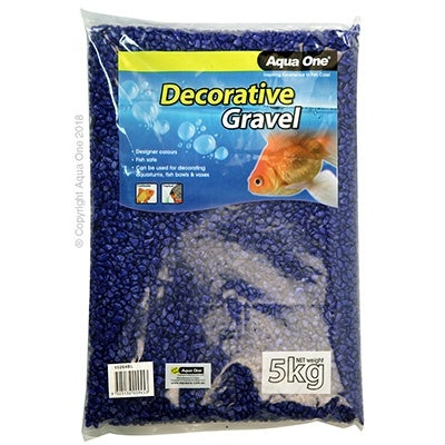aqua one decorative aquarium gravel blue 5kg