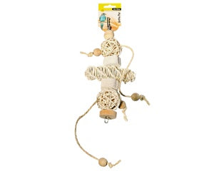Avi One Rattan Balls With Beads - Bird Toys 