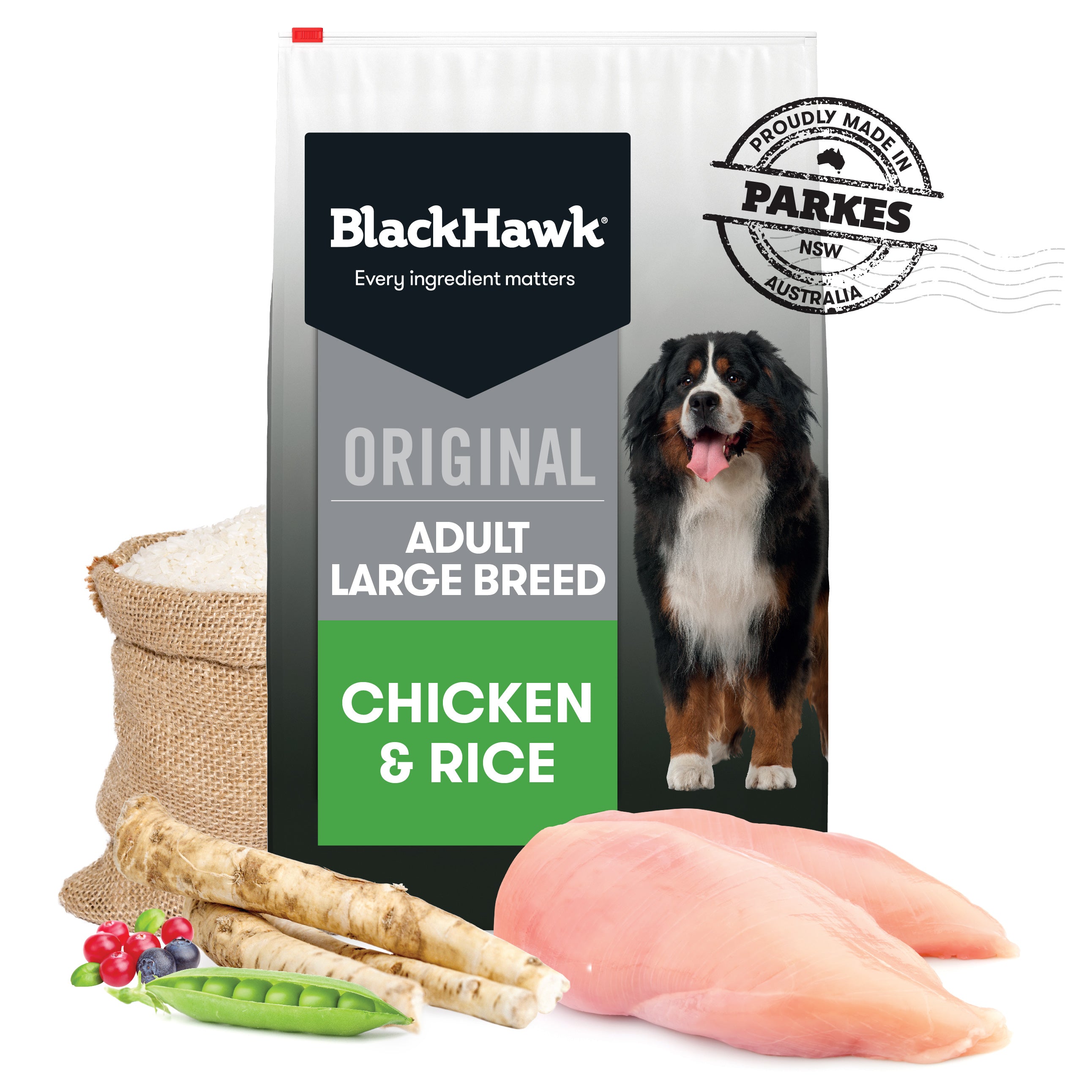 Black Hawk Large Breed Adult Dog Chicken & Rice 20KG