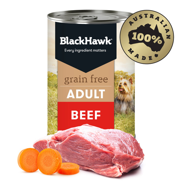 BlackHawk Grain Free Adult Dog Beef Can 400G