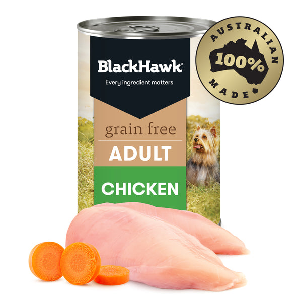 BlackHawk Grain Free Adult Dog Chicken Can 400G