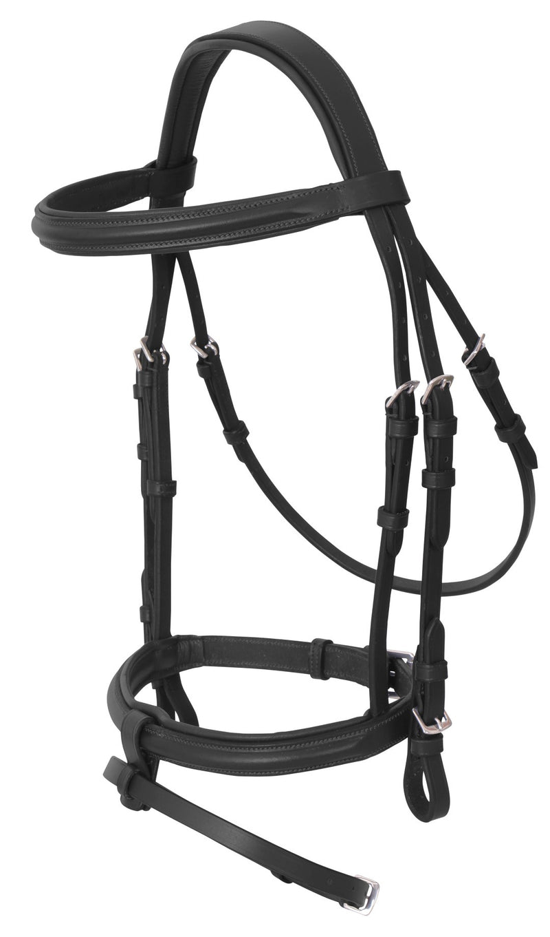 Platinum Shaped Raised Padded Bridle