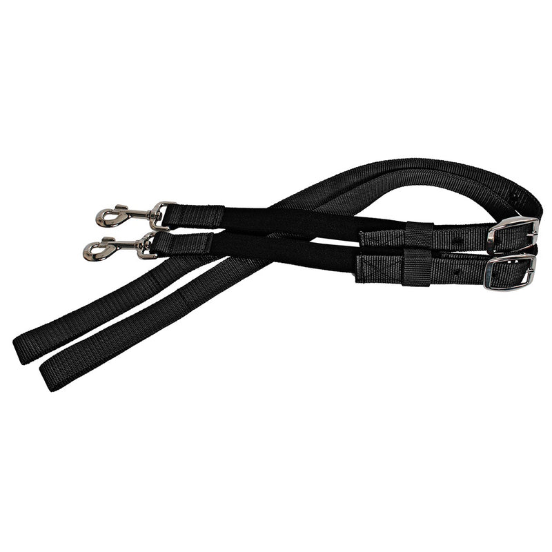 Blue Tag  Nylon Side Reins Black