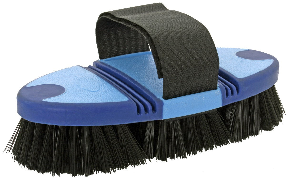 Blue Tag Soft Grip Body Brush Royal Blue Medium - Equine Grooming 