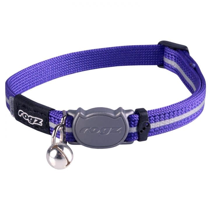 Rogz Alleycat Safeloc Collar Purple X-Small