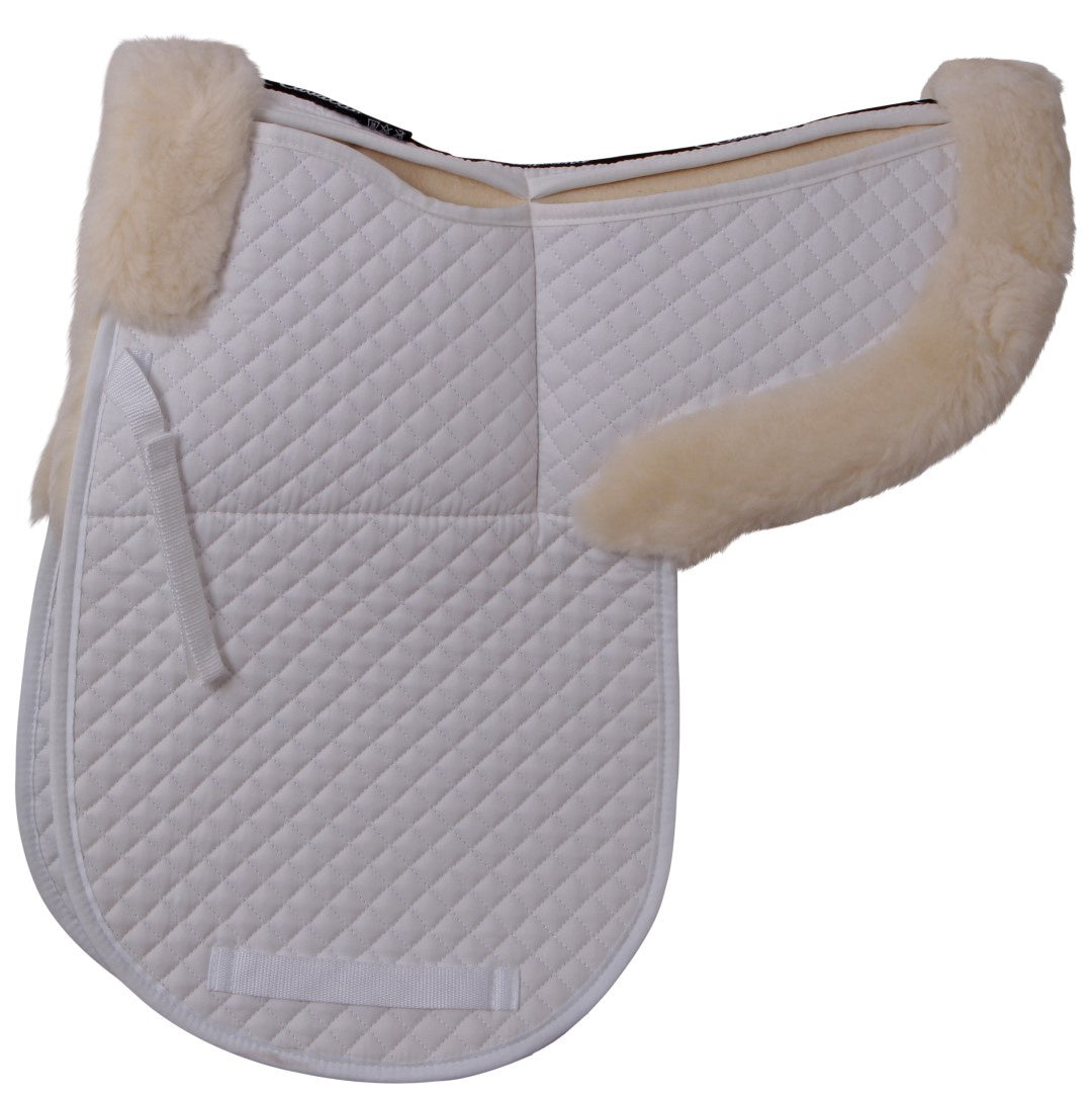 Cavallino Pro-Sorb Lambswool Dressage Saddle Cloth Full  White - Equine Horse Wear 