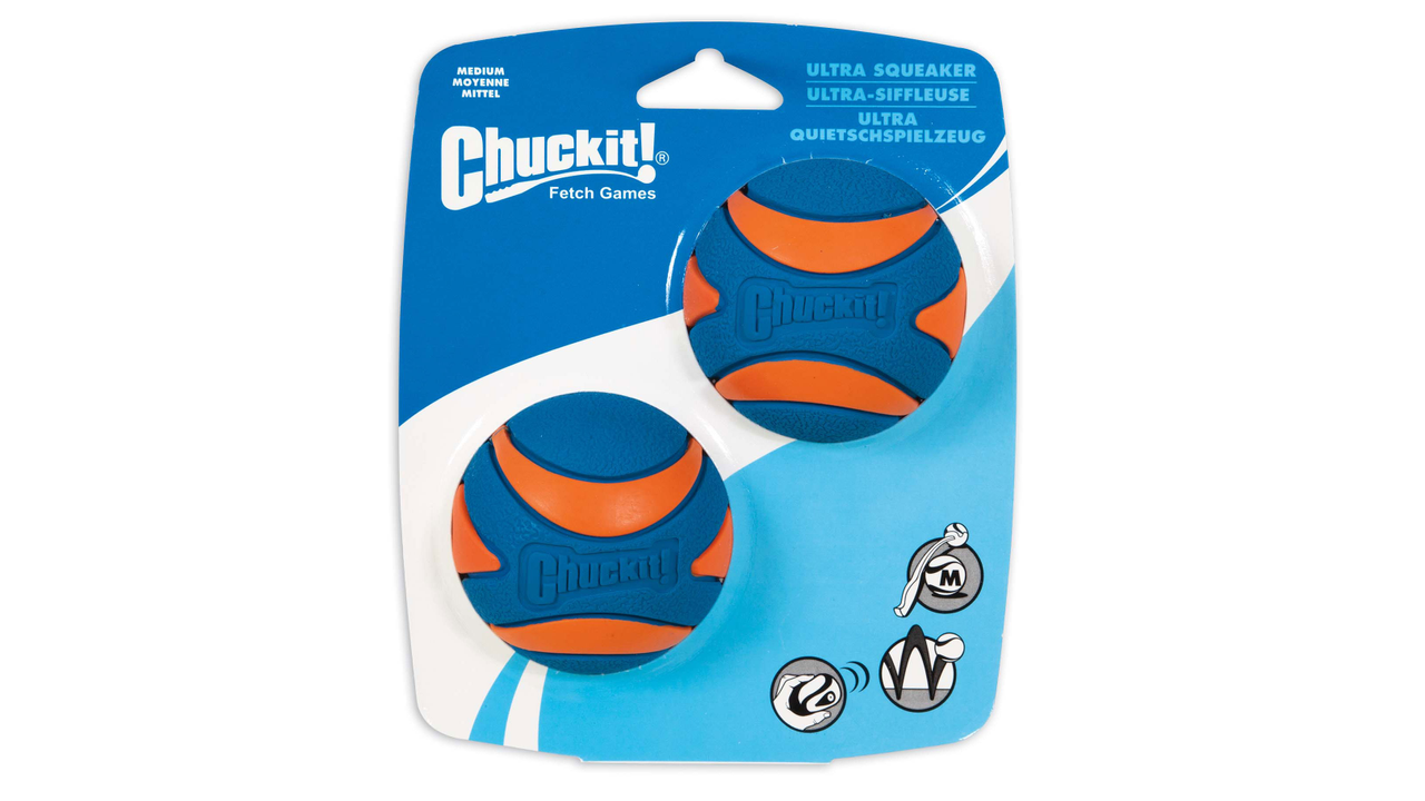 ChuckIt! Ultra Squeaker Ball Medium 2pk - Dog Toys 
