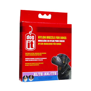 Dogit Nylon Muzzle Black XX-Large - Dog Training 