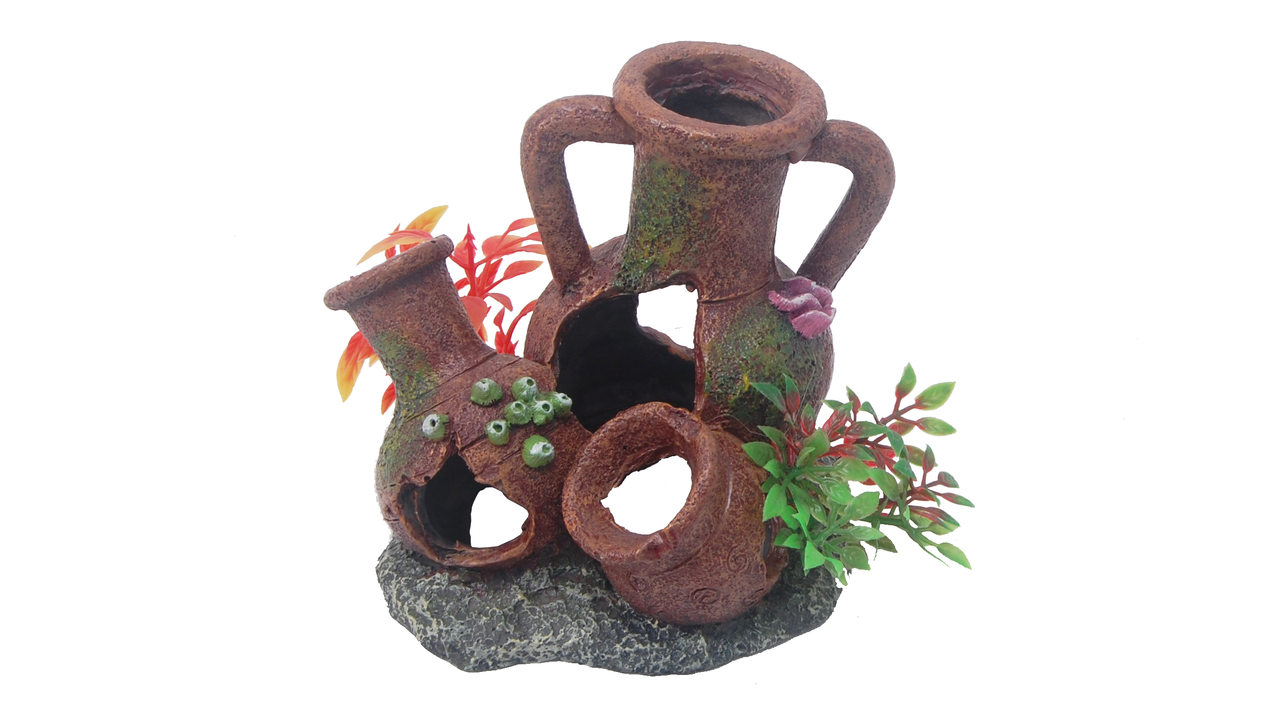 Egyptian Urns Broken Ornament - Fish Tank Decorations 