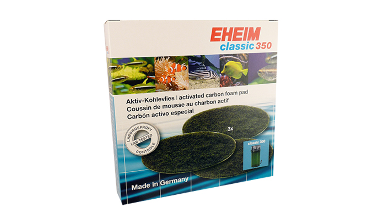 Eheim Classic 350 Carbon Filter Pad 3 Pack - Fish Tank Filter Media 