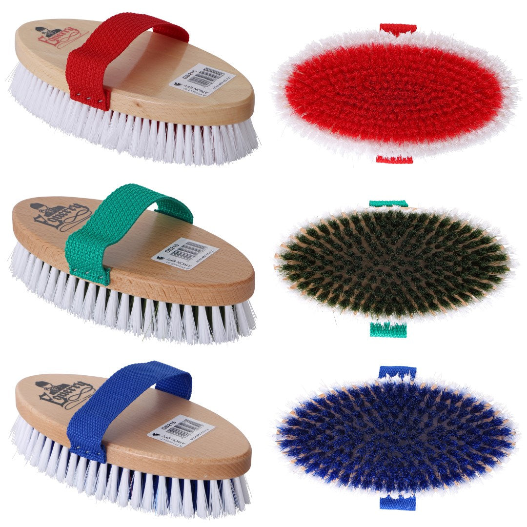 Equerry Wood Backed Body Brush Medium - Equine Grooming 