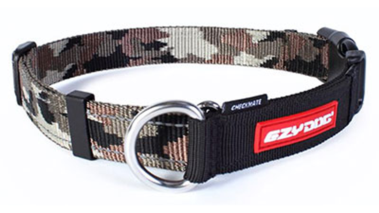 EzyDog Checkmate Collar Camo Medium - Dog Collars, Leashes & Harnesses 
