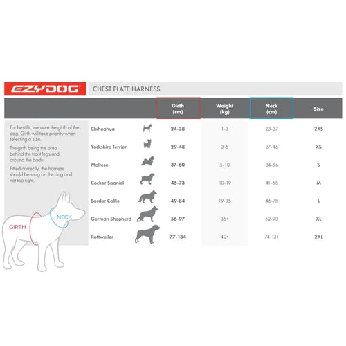 EzyDog Chest Plate Harness Corduroy - Dog Collars, Leashes & Harnesses 