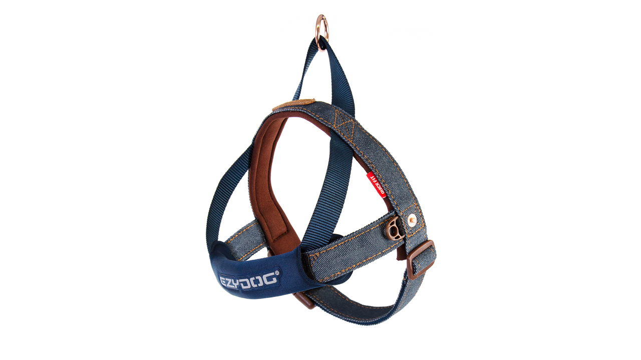 EzyDog Quick Fit Harness Denim - Dog Collars, Leashes & Harnesses 