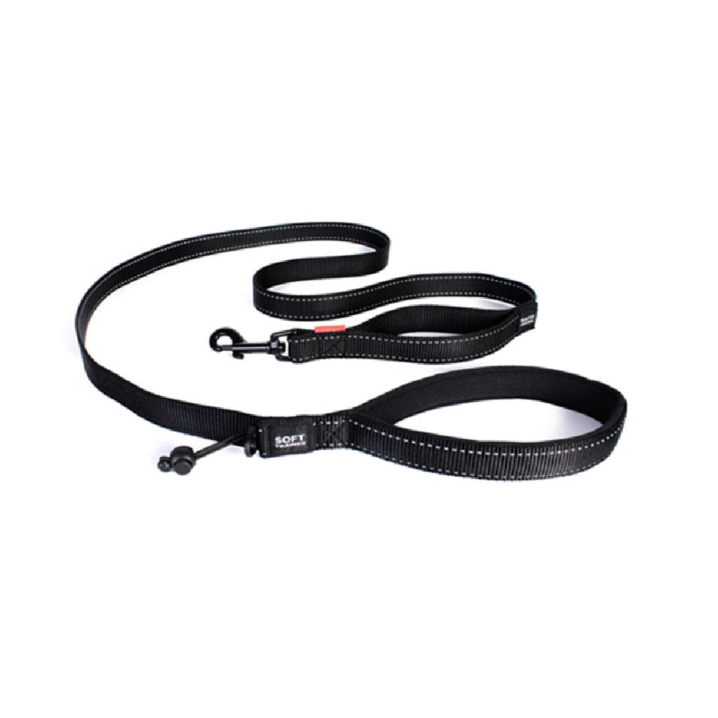 EzyDog Soft Trainer Lead Lite Black 180cm Dog Training Dog Tethering Accessories