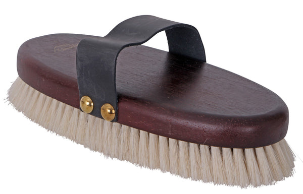 Cavallino Goat Hair Brush With Leather Strap Large