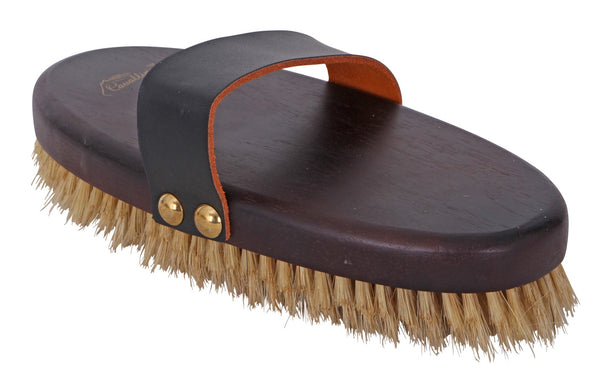 Cavallino Pig Bristle Brush With Leather Strap Large